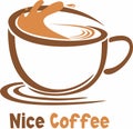 Coffee cup vector icon illustration design