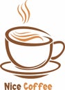 Coffee cup vector icon illustration design