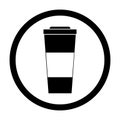 Coffee cup vector illustration icon. Coffe logo vector. Royalty Free Stock Photo