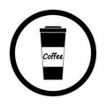 Coffee cup vector illustration icon. Coffe logo vector. Royalty Free Stock Photo