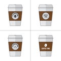 Coffee cup vector illustration set