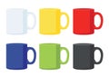 Coffee cup Multi color Many coffee cups Multi color White yellow red blue green black