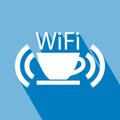 Coffee Cup Wireless Icon Vector