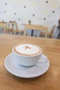 Coffee cup on wood table