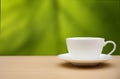 Coffee cup on wood table.nature background Royalty Free Stock Photo