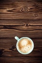 Coffee cup on wooden background Royalty Free Stock Photo