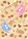 Coffee cups background