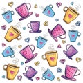 Coffee cups pattern