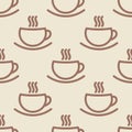 Coffee cups seamless wallpaper pattern