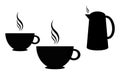 Coffee cups silhouette