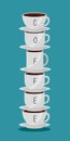 Coffee cups vector design Royalty Free Stock Photo