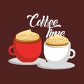Coffee cups vector design Royalty Free Stock Photo