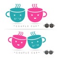 Coffee cute cup logo Vector Royalty Free Stock Photo