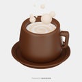 Coffee 3D Icon Transparent Background