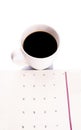 Coffee And Day Planner V Royalty Free Stock Photo