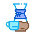 Coffee decanter cup icon vector outline illustration