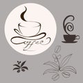 Coffee design elements Royalty Free Stock Photo