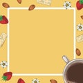 Coffee and Desserts Card or Menu Template Royalty Free Stock Photo