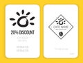 Coffee discount card. template for your design. Black and white