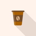 Coffee disposable cups flat icon vector