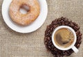 Coffee and donut