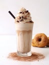 Coffee and donut milkshake