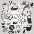Coffee doodle drawing cute illustration Royalty Free Stock Photo
