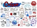 Coffee doodles Royalty Free Stock Photo