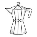 coffee draw kettle Royalty Free Stock Photo