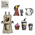 Coffee drawing objects B