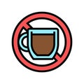 coffee drink addiction color icon vector illustration Royalty Free Stock Photo