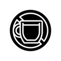 coffee drink addiction glyph icon vector illustration Royalty Free Stock Photo