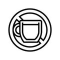 coffee drink addiction line icon vector illustration Royalty Free Stock Photo