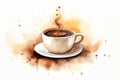 Coffee drink cappuccino caffeine morning brown background espresso hot cafe cup Royalty Free Stock Photo