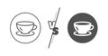 Tea cup line icon. Coffee drink sign. Vector