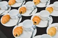 Coffee drinks catering,  Hot Coffee Served with Bread, Coffee break at conference meeting for seminar Royalty Free Stock Photo