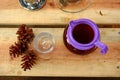 Coffee drinks served on wooden tables