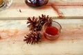 Coffee drinks served on wooden tables