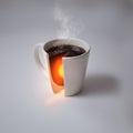 Coffee and earth's core Royalty Free Stock Photo