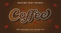 Coffee editable text effect Template Royalty Free Stock Photo