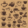 Coffee elements or logos