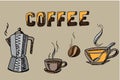 Coffee elements set Royalty Free Stock Photo