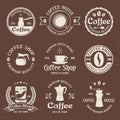 Coffee Emblem Set In Color Royalty Free Stock Photo
