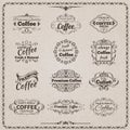 Coffee Emblem Set vector design illustration Royalty Free Stock Photo