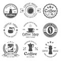 Coffee Emblem Set Royalty Free Stock Photo