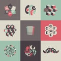 Coffee emblems and labels. Set of posters, design