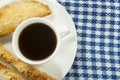 Coffee with empanada and cheese sticks Royalty Free Stock Photo