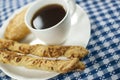 Coffee with empanada and cheese sticks Royalty Free Stock Photo