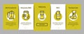 Coffee Energy Drink Onboarding Elements Icons Set Vector