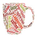 Coffee, espresso, cappuccino, macchiato, Word cloud, tag cloud t